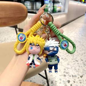 Venta al por mayor creativo Japón dibujos animados 3D Uzumaki Pvc figuritas llaveros mochilas coche colgantes llavero para Anime amantes regalos - Product Image 1