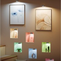 Lumière murale moderne rechargeable pour tableau, télécommande, intensité réglable, 13 modes d'éclairage, lumière LED magnétique, maison, bureau, minimaliste