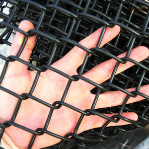 Hàng Rào Liên Kết Dây Màu Đen 6ft Thiết Kế Nghệ Thuật Vải Tráng PVC Đường Kính Dây 3Mm Giá Thấp - Product Image 1