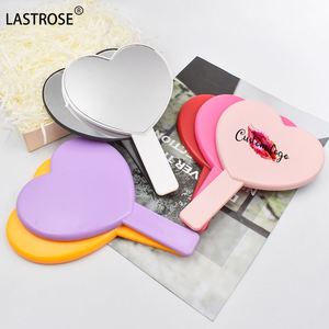 Private Logo Cute Pink Heart <b>Makeup</b> Mirror Luxury Diamond Handle Mirror Rhinestone Make up Mirrors - Product Image 2