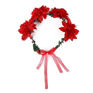 Accessoires de cheveux de fête princesse filles guirlandes de mariée hawaïennes Led couronne de tête de fleur clignotante - Product Image 6