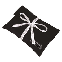 Pochette de rangement en velours noir imprimée avec logo personnalisé, en similicuir suédé, pour chaussures, vêtements, coussins, maillots de bain