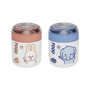 Cartoon Stainless Steel Insulated <b>Soup</b> <b>Cup</b> 304 Vacuum Flask For Travel Breakfast Milk Oatmeal Adults Round Design - Product Image 4