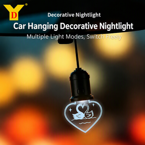 Lampe de bienvenue créative YD Brand Factory pour <span class=keywords><strong>voiture</strong></span>, LED suspendue, rechargeable par USB, 7 couleurs, effet respirant, en acrylique - Product Image 1