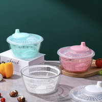 Hete Huishoudelijke Keuken Salade Tool Dehydrator Groentebassin Fruit Spin Droger Handschudden Om Water En Centrifuge Te Verwijderen