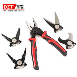 Dzt <b>Wire</b> Cutting Pliers Set 5 In 1 Interchangeable Head Electrician Tool For Home Use Chromium Mo Steel Blade - Product Image 4