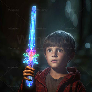 Bán buôn RGB pha lê bông tuyết LED <span class=keywords><strong>Light</strong></span>-up sabers dueling thanh kiếm sắc nét hàng rào âm thanh phát sáng xử lý vật liệu nhựa Flash - Product Image 3