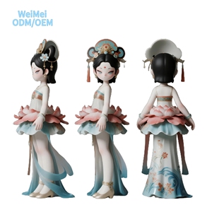 Mô hình nhân vật hoạt hình dễ thương và sáng tạo hình cô gái sen làm thủ công, tùy chỉnh bằng vinyl, quà tặng khuyến mãi doanh nghiệp và đồ chơi - Product Image 2