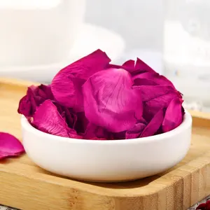 قطعة كاملة من بُقات الزهور يونان وردة حمراء جميلة للاستحمام والنقع بالقدم شرائح زهور مجففة بُقات وردة جافة وردية