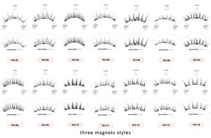 Cils magnétiques naturels réutilisables en gros, marque privée, extensions de cils magnétiques 3D avec applicateur - Product Image 5