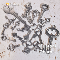 Pendentif Clé Vintage en Acier Inoxydable Argenté YML, Breloque Clé Antique Multi-tailles, Accessoires DIY pour Bracelets et Colliers