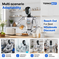 TERKOBOT ATOM Max, Robot Humanoide Bípedo de Tamaño Completo, 41DOF, Carga Útil de 7 kg, IA Incorporada, Robot de Servicio Industrial con Control Remoto MR