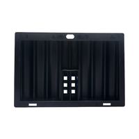 Plateau noir pour jetons de poker 47x23cm, rangement 8 compartiments de qualité casino pour Texas Hold'em, Baccarat et Mahjong, boîte à jetons de machine
