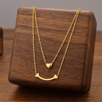 Ensemble de bijoux MECYLIFE, collier avec pendentif en forme de cœur irrégulier, circulaire, ovale, créature marine, plaqué or, en acier inoxydable, étanche