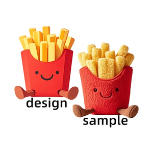 Jouet de poulet frit personnalisé de dessin animé <span class=keywords><strong>Kawaii</strong></span> Mini nourriture en peluche super douce en coton doux et feutre avec accessoire de remplissage en coton PP - Product Image 2