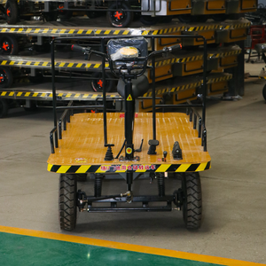 गार्डन कार्ट वैगन 4 व्हीलर कार्गो इलेक्ट्रिक ट्रॉली परिवहन चार पहिया कार्गो परिवहन वाहन प्लेटफॉर्म हाथ ट्रॉली - Product Image 4