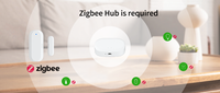 Sensor Inalámbrico WIFI-2.4GHz Tuya para Puerta/Ventana, Mini Detector Magnético de Contacto, con Batería, Barra de Seguridad para el Hogar, Hoteles y Garajes