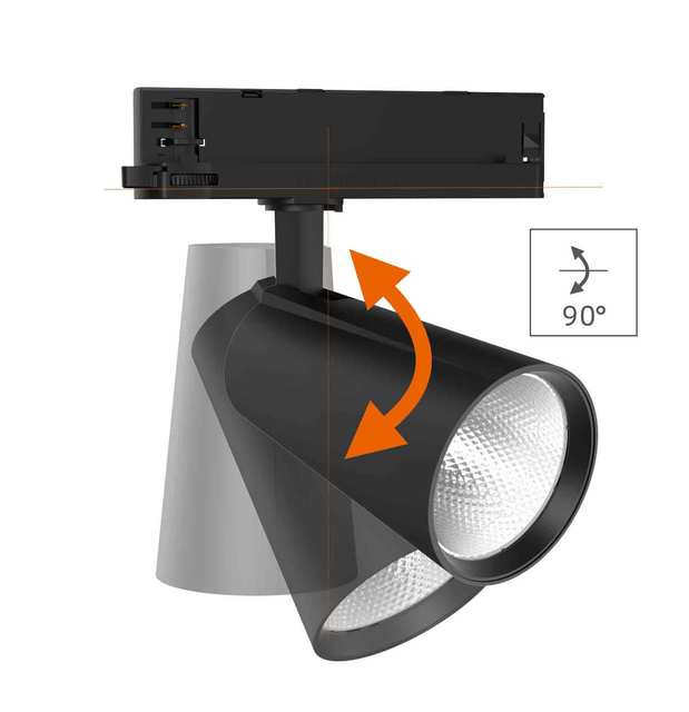 Museum Lighting Commercial Track Lights 2 Wires Rail Track Lamp 360 Degree Rotatable Tracklights 220V Adjustable Led Track Light