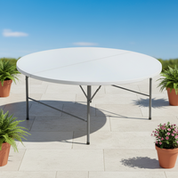 Großhandel Bestseller Hochzeitstisch für Braut und Bräutigam Events Outdoor Runder Esstisch Bankett Klapptische und -stühle