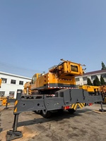 Grue mobile d'occasion de 130 tonnes avec moteur, châssis 6 axes, contrepoids de 38T, pompe, boîte de vitesses et moteur pour travaux de levage lourds