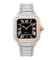 Nouvelle montre élégante Hip Hop Iced Out avec Moissanite couleur D VVS, automatique, testée au diamant, montre-bijou