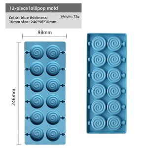 Lot de Moules à Bonbons en Silicone 3D à 12 Cavités, Outils de Pâtisserie Maison DIY, Moule Patte de <span class=keywords><strong>Chat</strong></span>, Sucette, Bâtonnet Fromage pour Chocolat et Gelée - Product Image 6