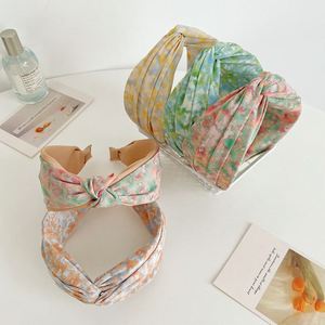 Diadema de Pelo con Nudo al por Mayor, Estilo Coreano Dulce y Floral, Accesorios para el Cabello con Borde Ancho, Diadema de Flores Coreana - Product Image 3