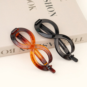 Hot Frosted textura clip delicado frito dought WiST cURL Cross clip retro mujer pinza de pelo al por mayor accesorios para el cabello - Product Image 4