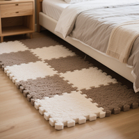 Vente à chaud de tapis en mousse EVA à emboîtement moderne avec couche supérieure en peluche pour la salle de jeux des enfants et l'utilisation du sol de la pépinière