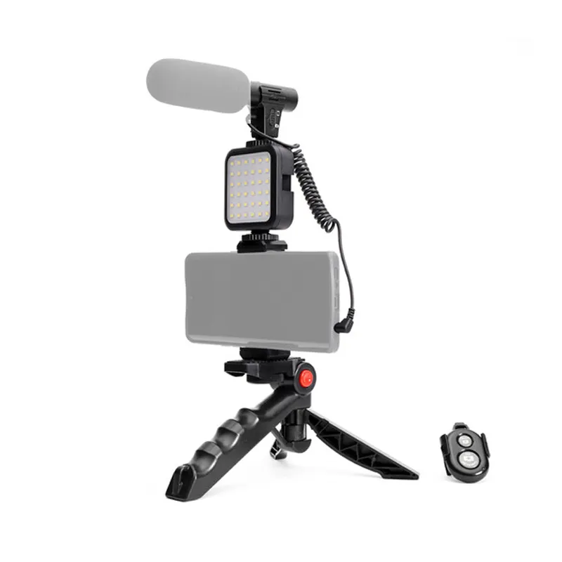 Kit per la produzione di Video kit di Vlogging live streaming portatile Wireless con treppiede LED Kit di fillight Live stream