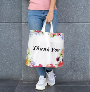 Recyclable <strong>PE</strong> Plastic Packaging Boutique <strong>Bag</strong> Manufacturers <strong>Personalised</strong> Tote Shopping <strong>Bags</strong> with Flexiloop Handle - Product Image 2