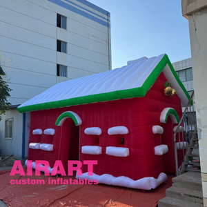 <span class=keywords><strong>Tente</strong></span> de kiosque rouge d'événement de Noël gonflable de style classique, stand de festival de Noël gonflable pour le décor du nouvel an 2025 - Product Image 3