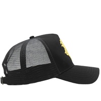 Gorra de béisbol de seis paneles de verano al por mayor de fábrica, efecto adelgazante de corona alta, 58-60 cm, sombrero de sol transpirable de malla, estilo camionero con hoja étnica