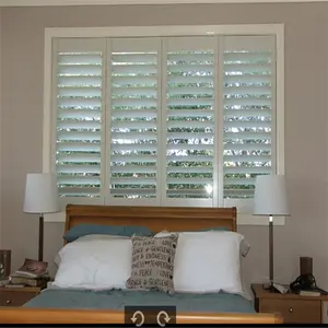 Casa finestra interna moda piantagione otturatore profilo legno duro PVC vinile bianco otturatore