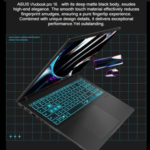 Portátil <span class=keywords><strong>ASUS</strong></span> <span class=keywords><strong>Vivobook</strong></span> Pro 16, Core9 270, para Negocios, 16 Pulgadas, 144Hz, Rtx5060, Nuevo, Color Negro - Product Image 4