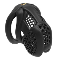 Nouvelle serrure de chasteté intégrée en nid d'abeille pour hommes, alternative à la cage, anneau, jouets sexuels pour adultes, modèle ZC020