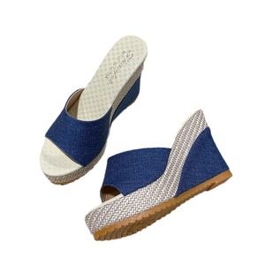 Sandales compensées à bout ouvert pour femmes, grandes tailles, tongs d'été, chaussures à semelle épaisse rehaussantes - Product Image 3