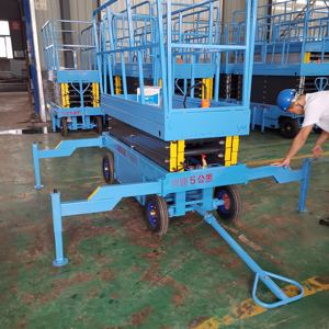 500 ק "ג 4-18 מ 'מיני ידני נייד מספריים להרים מתיחה הידראולי הרמת פלטפורמה טלסקופית - Product Image 4