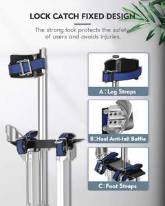 <span class=keywords><strong>Zancos</strong></span> para Paneles <span class=keywords><strong>de</strong></span> Yeso Ajustables <span class=keywords><strong>de</strong></span> 48\"-64\" para Adultos, <span class=keywords><strong>Zancos</strong></span> <span class=keywords><strong>de</strong></span> <span class=keywords><strong>Trabajo</strong></span> <span class=keywords><strong>de</strong></span> Acero con Rodilleras Protectoras para Paneles <span class=keywords><strong>de</strong></span> Yeso y Techos Suspendidos - Product Image 3