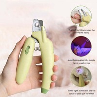 Shengfeng produit de toilettage pour animaux de compagnie lumière LED coupe-ongles chat griffe coupe avec polisseuse ciseaux tondeuse