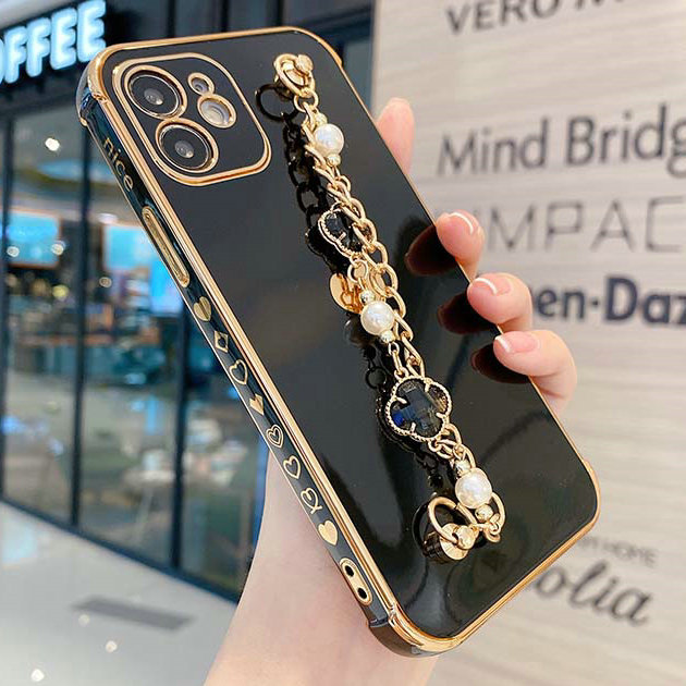2021 Hot New TPU Electroplate Shockproof Luxury Design Mobile Phone Case for / with Heart Pattern