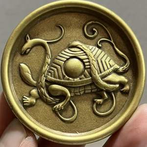 مجموعة ثقالات ورق برونزية على شكل أربعة حيوانات إلهية صينية، أدوات مكتبية تقليدية، ديكور فنغ شوي، هدية ثقافية - Product Image 5