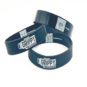 Unternehmen New Business <span class=keywords><strong>Big</strong></span> <span class=keywords><strong>Size</strong></span> Silikon Armbänder Geprägte Farbe Gefüllt mit QR-Code Gedruckte Werbe armbänder - Product Image 4