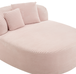 Modern Convertible Chaise Lounge <b>Sofa</b> Set <b>Sofa</b> Bed Eco-Friendly Modular Design Wood <b>Legs</b> 51.6" Length Includes Two Pillows Hotel - Product Image 5