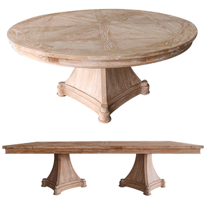 Matrimonio rotondo banchetto in <span class=keywords><strong>legno</strong></span> massello tavolo da pranzo fattoria in <span class=keywords><strong>legno</strong></span> per eventi - Product Image 2