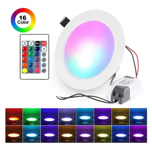 85-265V Remote Control RGB 3W 5W 10W Dimmable LED Recessed Ceiling Downlight Lamp