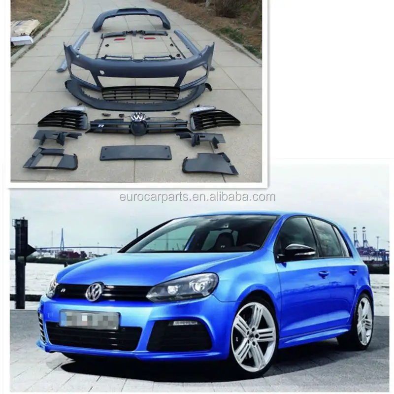 Paraurti anteriore Auto Kit carrozzeria completo Kit carrozzeria modificato aggiornamento lifting Golf R R20 per VW GOLF 6 MK6 Volkswagen GOLF6