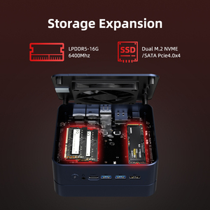 AMD Ryzen 7 6800H <strong>Mini</strong> <strong>Computer</strong> 16GB DDR5 Dual M.2 SSD Triple Display 4K 60Hz BT 5.2 Office Gaming <strong>PC</strong> - Product Image 2