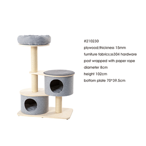 工場直送 大型キャットタワー 木登りキャットツリー モダン豪華ペットハウス - Product Image 5
