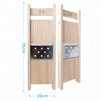 Mandoline manuelle professionnelle en bois avec lame large en acier inoxydable réglable de 1 à 8 mm, facile à nettoyer, pour oignon et pomme de terre